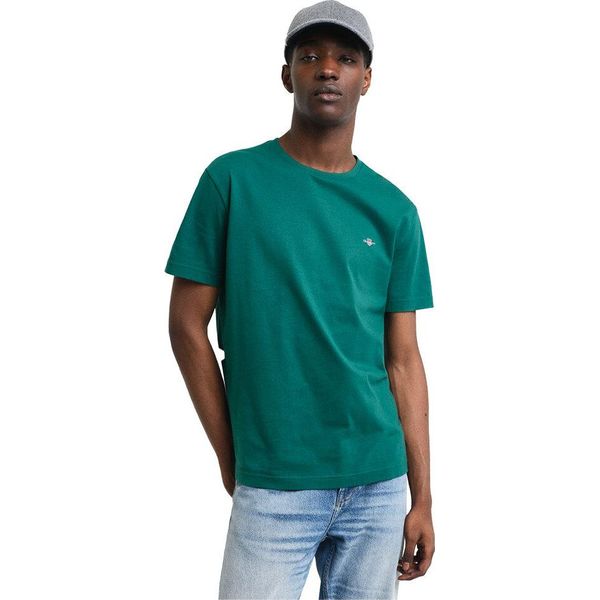 Gant 2003184 T-Shirt Regular Fit A Maniche Corte Verde L Uomo Verde L-image