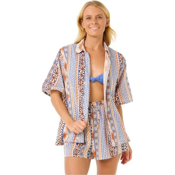 Rip Curl San Carlos Camicia A Maniche Corte Beige S Donna Beige S-image