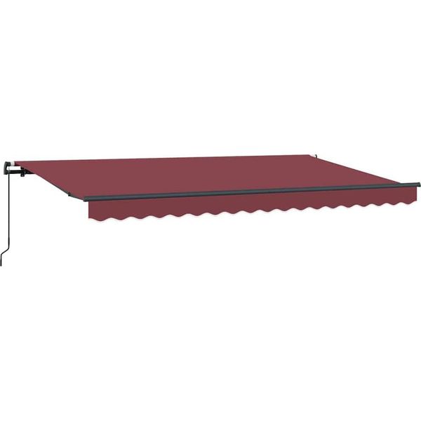 Vidaxl Tenda Da Sole Retrattile Rosso Bordeaux 400 X 200 Cm Tessuto-image
