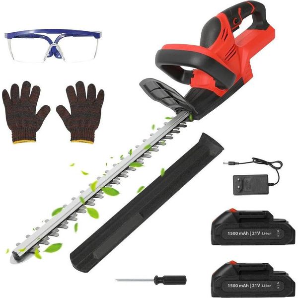 Tagliasiepi A Batteria, Lama A Doppia Azione, Batteria Potente, Con 2Xbatteria-image