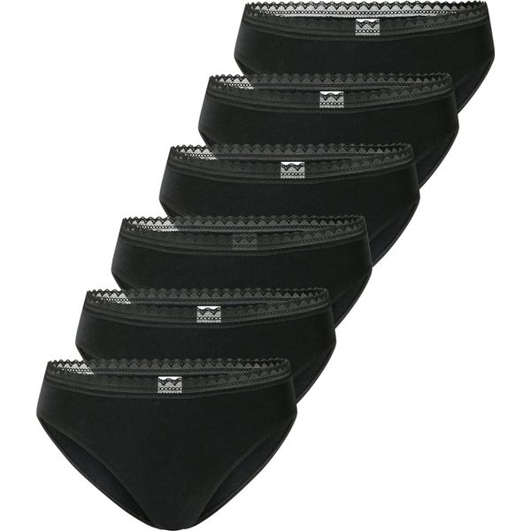 Schiesser Damen Rio-Slips, 6Er Pack - 6Pack Rio Slip, Cotone Stretch, Uni Schwarz 3XL-image