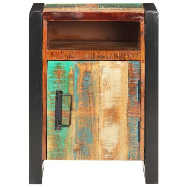 Syfax™ Comodino 40X35X55 Cm In Legno Massello Di Recupero-image