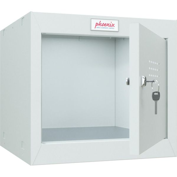 Phoenix CL0344GGK Phoenix Armadietto A Cubo CL0344, Serratura A Chiave, Grigio Chiaro-image