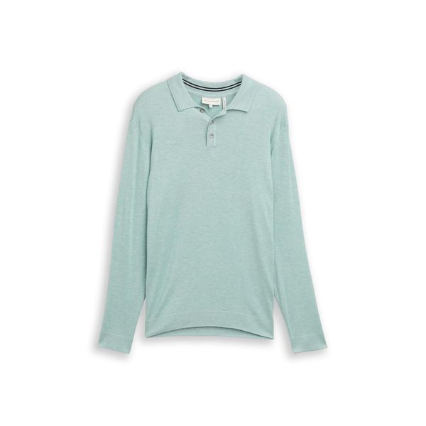 Tom Tailor Herren Strickpullover Mit Polokragen, GrüN, Meliert, Gr. Xxl-image