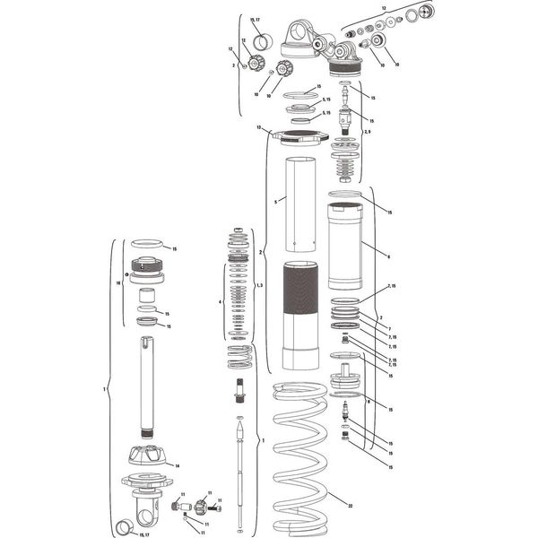 Rockshox Vivid 2014-2016, Kit Di Assistenza Completo-image