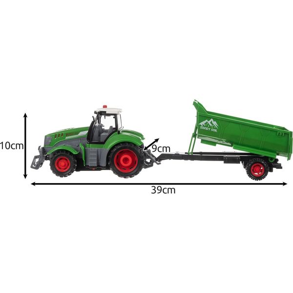 Trattore Auto Telecomandata Trattore Con Rimorchio Ribaltabile Per Bambini Giocattoli Agricoli 24850-image