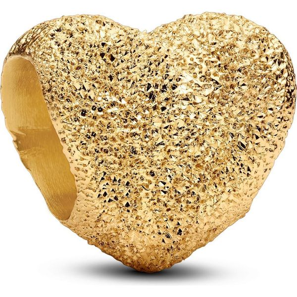 Pandora Moments Charm Mini Heart Texture Placcato Oro 764000C00-image