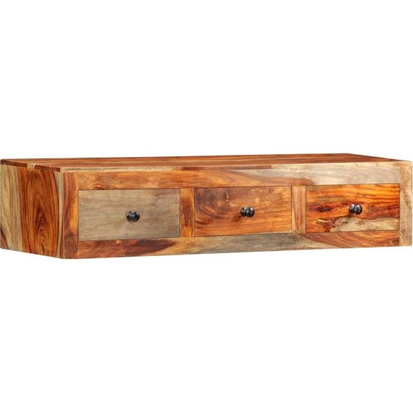 The Living Store Consolle Da Parete 100X25X20 Cm In Palissandro Massello-image