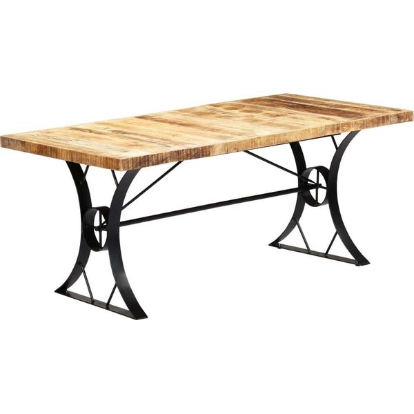 Tavolo Da Pranzo The Living Store 180×90×76 Cm In Legno Massiccio Di Mango-image