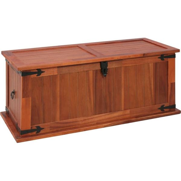 Syfax™ Cassapanca 90X45X40 Cm In Legno Massello Di Acacia-image