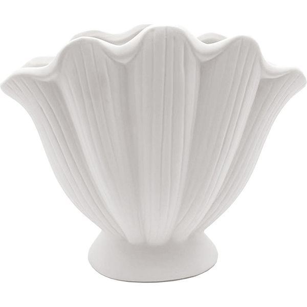 Vaso Nordico Vaso In Ceramica Conchiglia Fiori Secchi Vaso Fatto A Mano Per La Decorazione Della Casa Vetro Deco-image