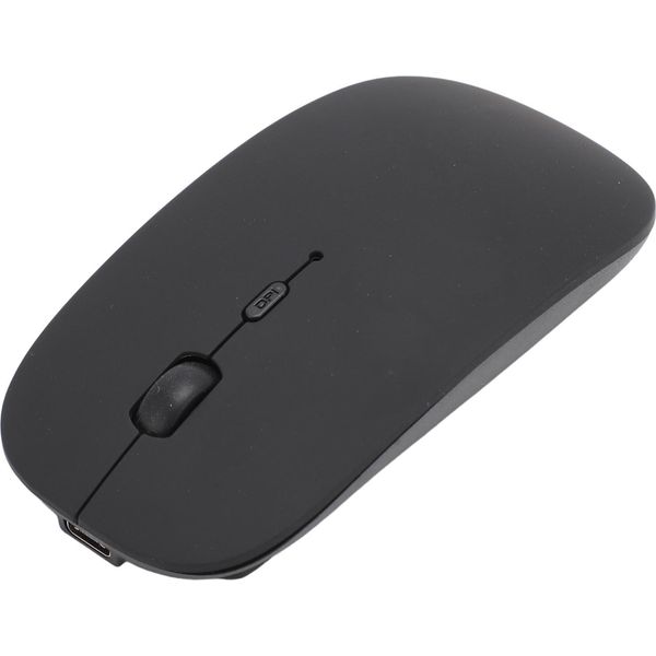 Mouse Senza Fili 2.4G Bluetooth A Doppia Modalità 3 Dpi Regolabile Funzionamento Silenzioso Mouse Ergonomico Ricaricabile Per Computer Portatile Nero-image