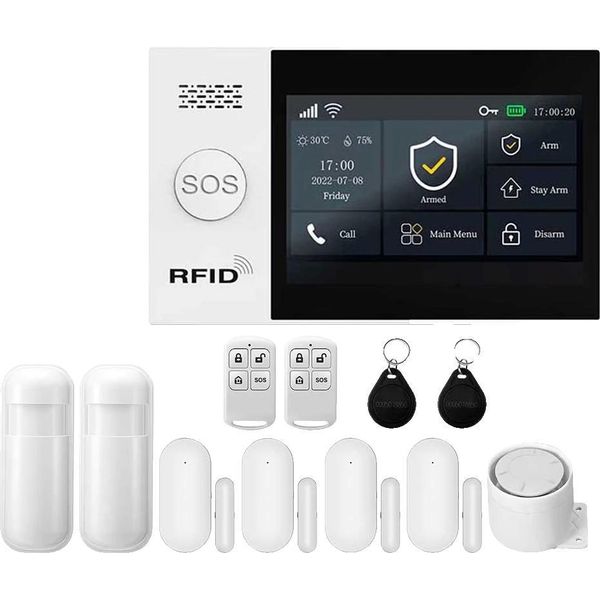 Sistema Di Allarme Wireless, Connettività Gsm 4G, Compatibilità Con Smart Home, Spina Ue-image