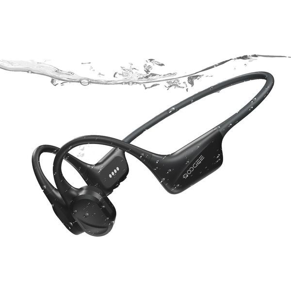 Cuffie A Conduzione Ossea, Impermeabili, Bluetooth 5.4, Nero-image