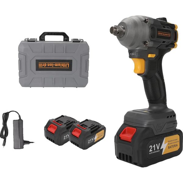 Avvitatore A Percussione, Coppia 800 Nm, Motore Brushless, 2 Batterie, Ue-image