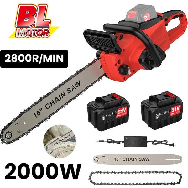 Motosega A Batteria, 16 Pollici, Con 2 Batterie-image
