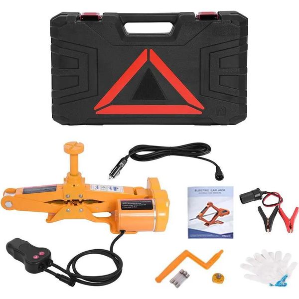 Martinetto Elettrico Per Auto, Portata 3 Tonnellate, Strumento Di Emergenza A Led, Martinetto Elettrico Per Auto 3T-image