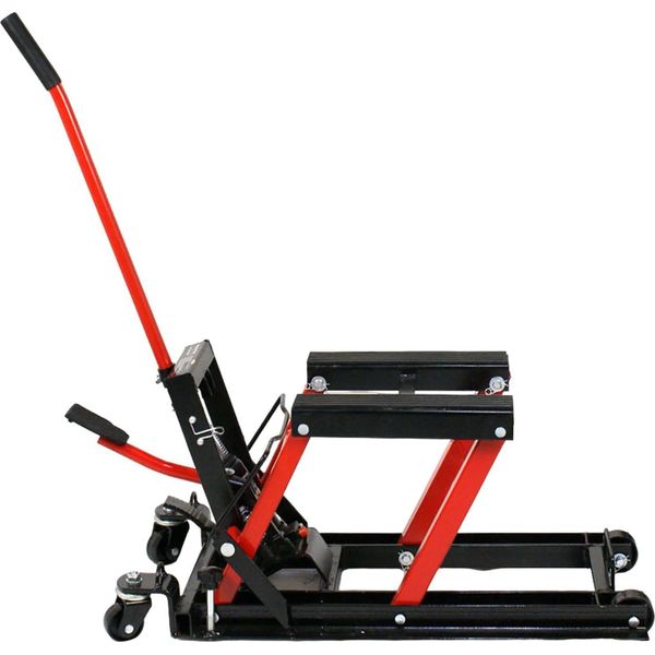 Sollevatore Per Moto, Portata 680 Kg, Design Pieghevole, Rosso-image