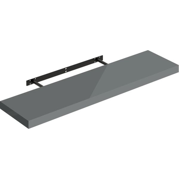 Mensola Galleggiante A Parete - Mensola Con Supporto Invisibile - 120 Cm - E1 Mdf E Metallo - Portata 15 Kg - Profondità 22,9 Cm - Blu Scuro-image
