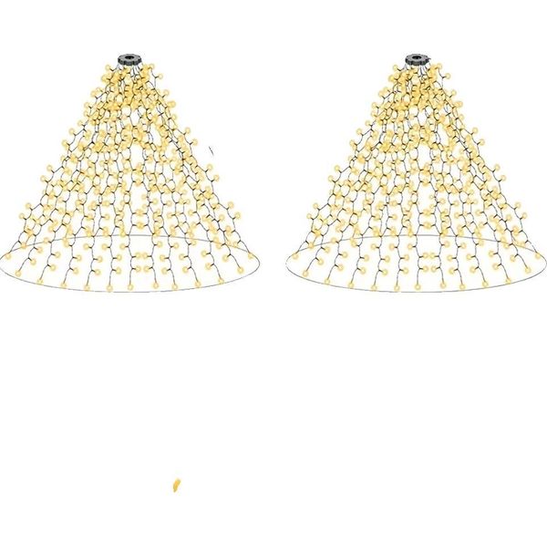 Catena Luminosa, 288 Led, 8 Modalità Di Illuminazione, 2 Lampade Calde Da 400 Led, Spina Ue-image