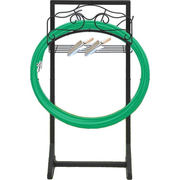 Portagomma Da Giardino, Materiale Ferro, Dimensioni 38*18*86 Cm, Portata 22,68 Kg, Altezza Totale 106 Cm, Richiede Montaggio-image