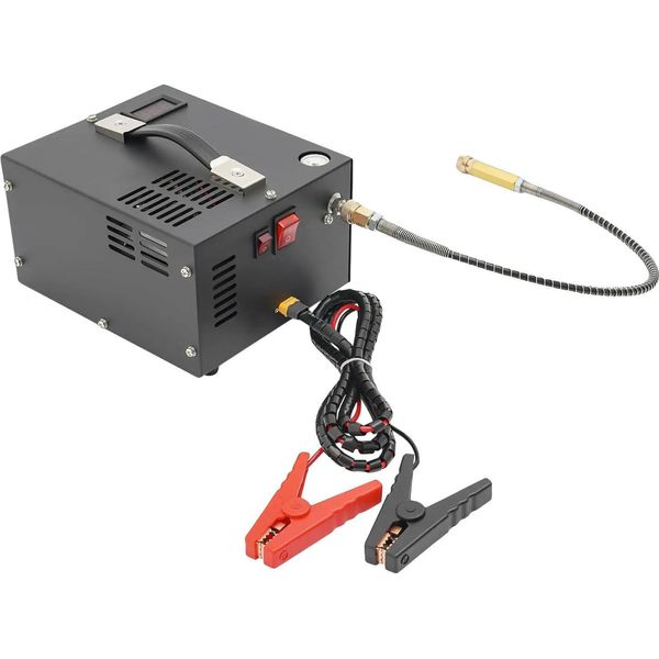 Compressore Pcp, Alluminio, Dimensioni 20*17*12 Cm, Alimentazione 12 V Cc, Potenza 300 W, Pressione Massima 30 Mpa-image