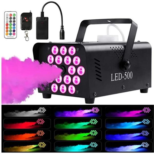 Macchina Del Fumo, Potenza 500 W, Funzionamento Con Telecomando, 18 Led-image