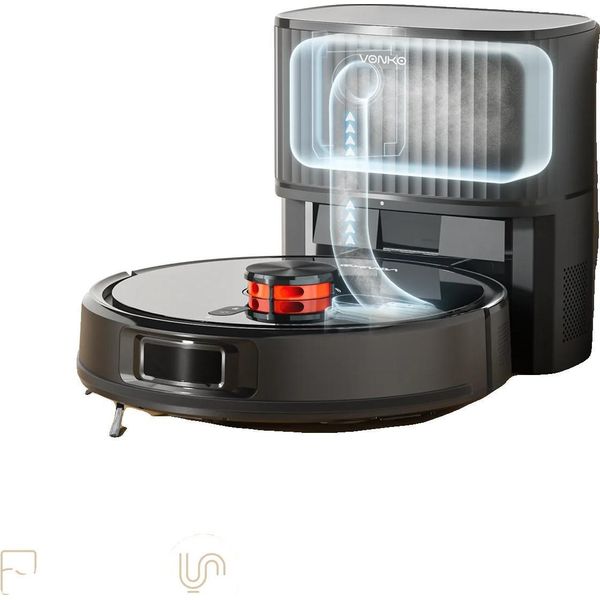 Robot Aspirapolvere, Funzionalità 3 In 1, Tecnologia Intelligente, Nero-image