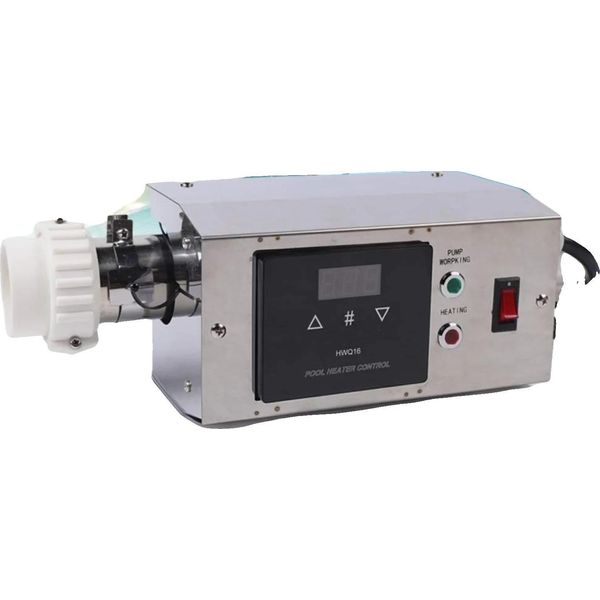 Riscaldatore Per Piscina, Potenza Assorbita 3 Kw, Tensione 220 V, Temperatura Massima 52 °C, Adatto Per Piscine Da 1-1,5 M³, Display Digitale Impermeabile-image
