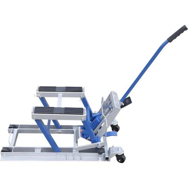 Sollevatore Per Moto, Portata 680 Kg, Funzionamento Idraulico, Blu-image