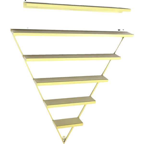 Scaffale Da Parete Per Smalti, 5 Ripiani, Struttura Robusta In Ferro, Oro-image