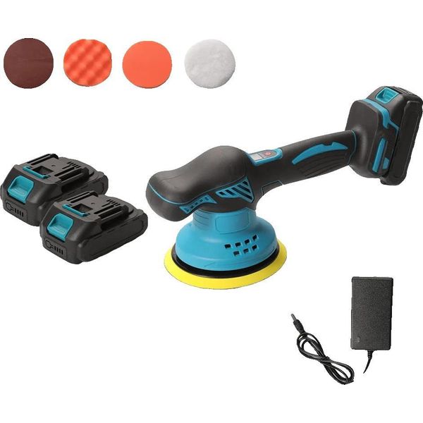 Lucidatrice Per Auto A Batteria, 6 Velocità Regolabili, Design Portatile, Con 2 Batterie-image