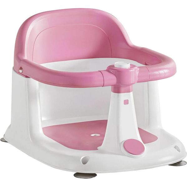 Seggiolino Per Vaschetta Da Bagno, Design Antiscivolo, Ventose Di Sicurezza, Rosa-image