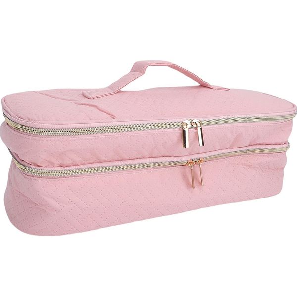 Borsa Da Viaggio Per Asciugacapelli, Borsa Portaoggetti Portatile A Doppio Strato Per Spazzole E Strumenti Per Lo Styling-image