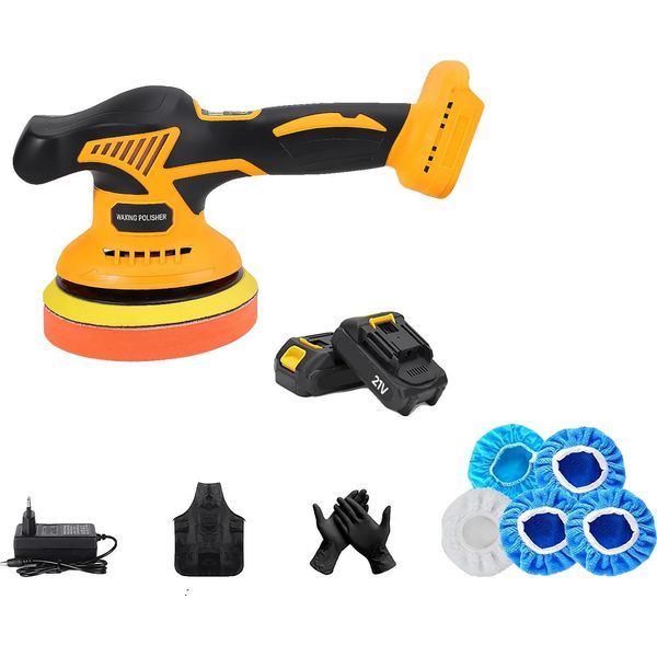 Lucidatrice Elettrica, 8 Livelli Di Velocità, Potente Motore Da 380 W, 2 Batterie-image