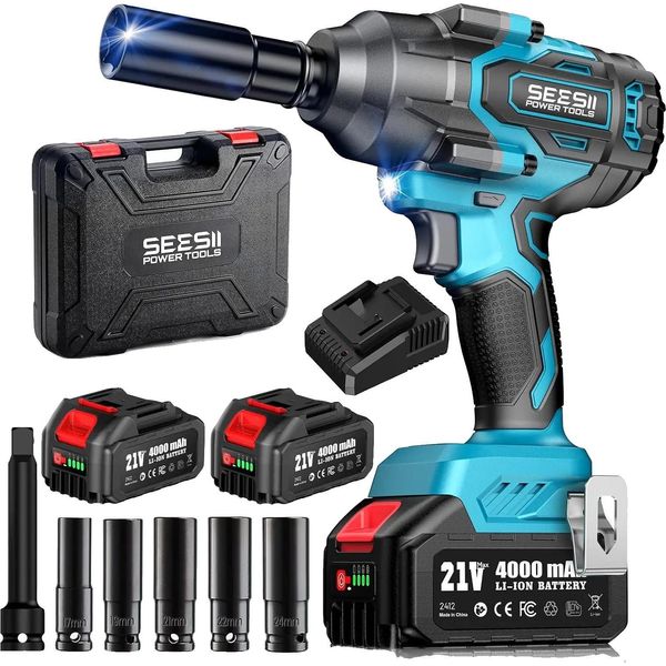 Avvitatore A Percussione, Coppia Massima 1000 Nm, Velocità A Vuoto 3300 Giri/Min, Tensione Nominale 21 V, Peso 5,3 Kg, Capacità Della Batteria 4,0 Ah-image