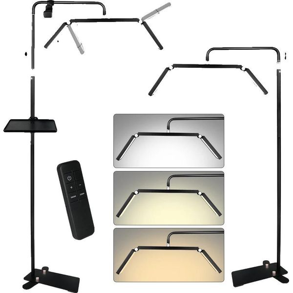 Lampada A Mezzaluna, Luminosità Regolabile, Telecomando, Nero-image