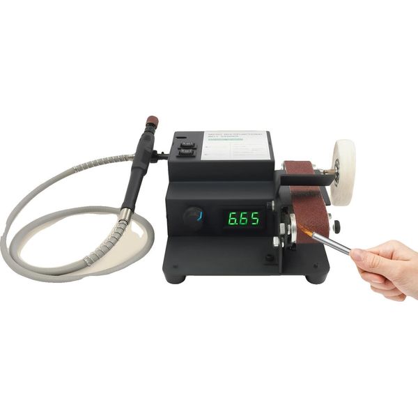 Mini Levigatrice A Nastro, Potenza 350 W, Velocità 0-10000 Giri/Min, Dimensioni 16,5 X 20,7 X 8,5 Cm, 10 Nastri Abrasivi Inclusi, Montaggio Su Tavolo-image