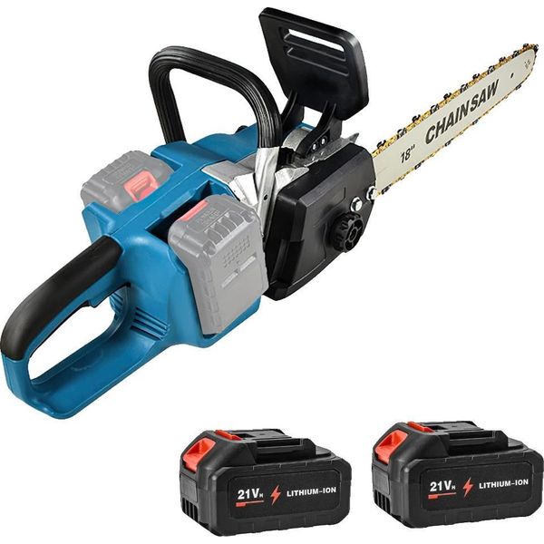 Motosega Elettrica, Funzionamento Senza Fili, Alta Potenza, Con 2 Batterie-image