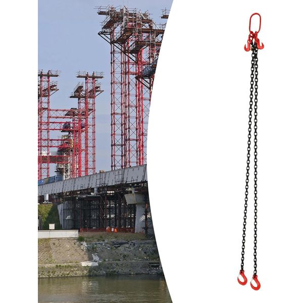 Maglia A Catena, Acciaio Legato, Elevata Capacità Di Carico, Nero-image