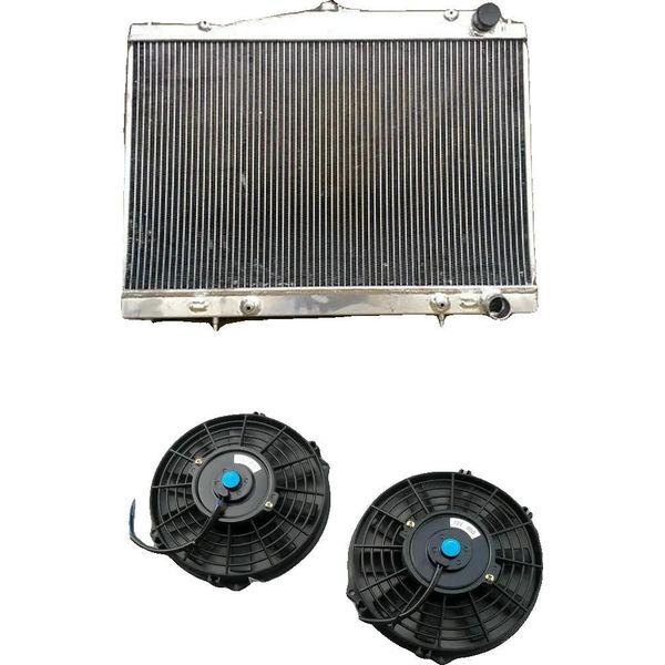 Radiatore, Lega Di Alluminio, Dimensioni Nucleo 645 Mm X 400 Mm X 50 Mm, Dimensioni Totali 665 Mm X 495 Mm X 60 Mm, Dimensioni Ingresso/Uscita 35 Mm X 35 Mm, Compatibilità Nissan Pintara / Skyline R33 / R34-image