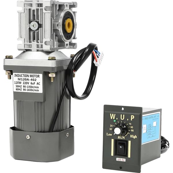 Motore A Vite Senza Fine, Potenza Nominale 120 W, Tensione 220 V, Velocità 1650 Giri/Min, Diametro Albero Di Uscita 0,55", Funzionamento Silenzioso"-image