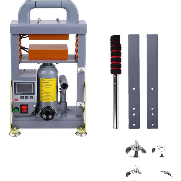 Pressa Idraulica Manuale Per Riscaldamento, Potenza 600 W, Capacità Di Pressione 5 Tonnellate, Controllo Lcd Intelligente, Materiale In Acciaio Inossidabile Di Alta Qualità, Design Compatto E Portatile-image