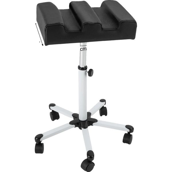 Sgabello Per Pedicure, Regolabile In Altezza, Design Mobile, Nero-image