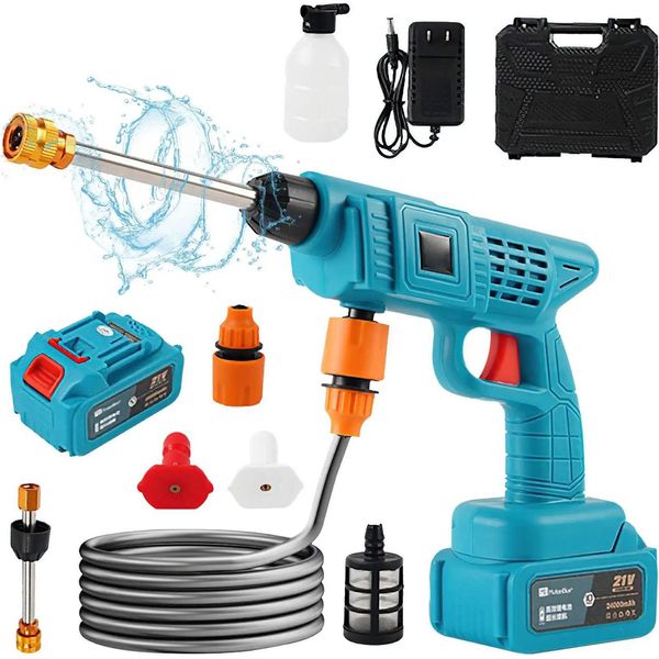 Idropulitrice Ad Alta Pressione, Design Senza Fili, Accessori Con Braccio Lungo, 1 Batteria-image