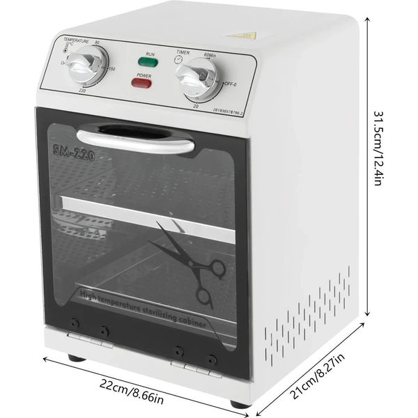 Sterilizzatore, Capacità 8 Litri, Regolazione Della Temperatura Regolabile, 220 V, Bianco-image