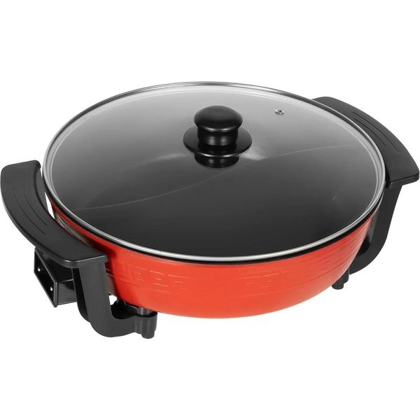 Pentola Elettrica Domestica, Capacità 6 Litri, Potenza Di Riscaldamento 1360 W, Rossa-image