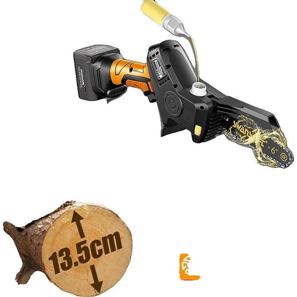 Potatore Elettrico, Motore Brushless, Design Ergonomico, Giallo, Due Batterie-image