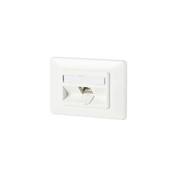 Metz Connect C6Amodul 1 Porta 180°M Scatola Da Incasso, Bianco Puro RAL9010-image