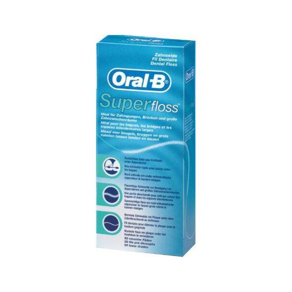 Oral-B Superfloss 50 Fili Al Gusto Di Menta, Confezione Da 4 (4 X 50 Fili)-image